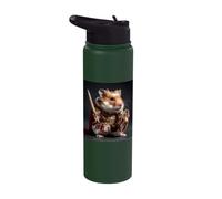 Roman Gladiator Hamster Tiny Sword Shield Stainless Steel Insulated Water Bottle