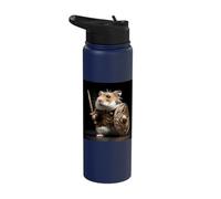 Roman Gladiator Hamster Tiny Sword Shield Stainless Steel Insulated Water Bottle