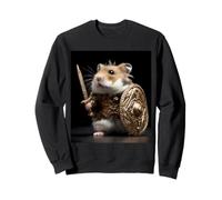 Roman Gladiator Hamster Tiny Sword Shield Sweatshirt
