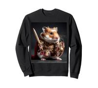 Roman Gladiator Hamster Tiny Sword Shield Sweatshirt