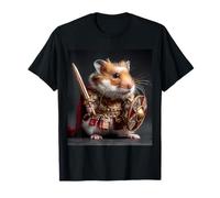 Roman Gladiator Hamster Tiny Sword Shield T-Shirt