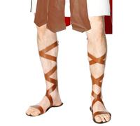 Roman Gladiator Ssandals Lace Up Warrior Shoes Adults Fancy Dress Accessory