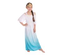 Roman Goddess Costume Girls Cleopatra Egyptian Toga Childs Fancy Dress New