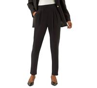 Roman Harem Trousers for Women UK Ladies Aladdin Ali Baba Jersey Stretch Pants Low Crotch Peg Pull On Office Casual Work Interview Tapered Narrow Boho Baggy Silky - Black - Size 20