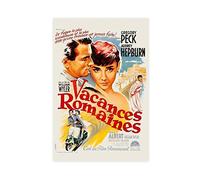 Roman Holiday Movie Poster 2 Canvas Poster Bedroom Decor Sports Landscape Office Room Decor Gift Unframe-style 24x36inch(60x90cm)