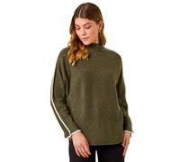 Roman Hotfix Blanket Stitch Knit Jumper In Green Green One Size