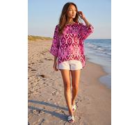 Roman Women's Ikat Print Tunic Top in Pink | Size: 14 Roman Pink 14
