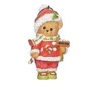 Roman Inc. Cherished Teddies 3.75" H Santa Bear Holding Candy Cane and North Pole Sign Ornament 135573