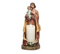 Roman Joseph's Studio, 9.75" H St. Joseph Figure Candle Holder, Religious Home Décor, Devout Gift