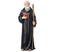 Roman Joseph's Studio Inc., St. Benedict Figure, Renaissance Collection, 6.25" H, Resin and Stone, Religious Gift, Decoration, Collection, Durable, Long Lasting