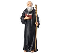 Roman Joseph's Studio Inc., St. Benedict Figure, Renaissance Collection, 6.25" H, Resin and Stone, Religious Gift, Decoration, Collection, Durable, Long Lasting