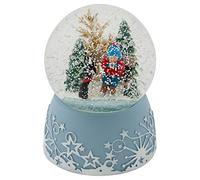 Roman Kid Drinking Hot Cocoa Musical Snowglobe Glitterdome 100mm