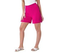 Roman Lace Trim Stretch Elastic Waist Shorts In Cerise Cerise 10