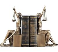 Roman Lady Justice Statues,Home Decor Bookends Bronze Figurine Roman Goddess Desktop Sculptures Gifts for Library Study Office Bronze 26x13x11cm(10x5x4inch)