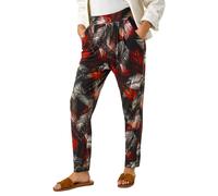Roman Leaf Print Harem Trouser In Orange Orange 18