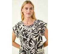 Roman Leaf Print Shell Top Multi 16