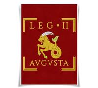 Roman Legion Banner A3 Poster Flag Print Cloth Wall Decor Gift Ancient Rome (LEGIO II AUGUSTA)