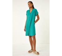 Roman Women's Linen Mix Shift Dress in Bright Green | Size: 20 Roman Bright Green 20