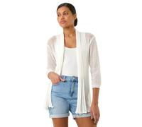 Roman Longline Back Detail Cardigan In Ivory Ivory 20
