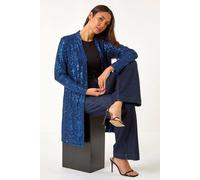 Roman Longline Sequin Stretch Jacket In Navy Navy 12