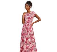 Roman Midi Dress with Pockets for Women UK Ladies Stretchy Jersey Maxi Long Short Sleeve Elasticated Gathered High Waist Boho Flattering Skater Swing Fit Flare