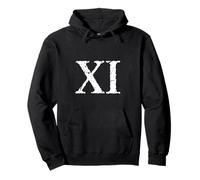 Roman Numeral 11 XI ~ Eleven Pullover Hoodie