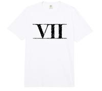 Roman Numeral 7 VII ~ with Lines Comfort Colors Adult Heavyweight T-Shirt