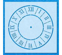 Roman Numerals Clock Stencil: Mylar Airbrush Wall Art Painting Crafts | DIY-A3 Stencil - Design Size (258 x 257 mm)