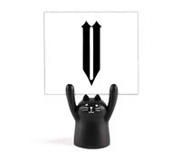 Roman Numerals Five in Black Memo Holder Cartoon Black Cat Stand Decoration