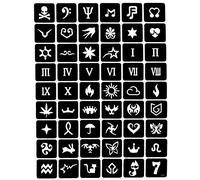Roman Numerals Music Notes Stencils 54 Tattoo Stencil Tattoo Template on a Sheet S07