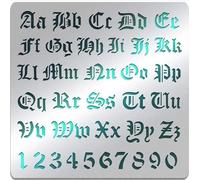 Roman Numerals Reusable Metal Journal Planning Stencils Stainless Steel Stencils for Painting Notebook Diary Painting On Wood Floor Wall Furnitur Engraving Bookmark Crafts DIY Art