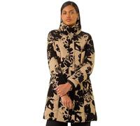 Roman Orginals Flock Coat for Women UK - Ladies Everyday Autumn Winter Funnel Neckline Comfy Soft Evening Vacation Work Party Night Out