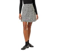 Roman Buttoned Textured Skirt In Black Black 10