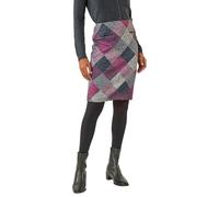 Roman Originals Check Short Skirt for Women UK Ladies Checked Plaid Tartan Print Brushed Lined A-Line Winter Smart Work Office Casual Going Out Soft Autumn Printed Mini