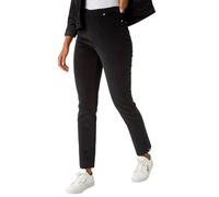 Roman Originals Corduroy Straight Stretch Jean Trouser for Women UK - Ladies Everyday Autumn Winter Comfy Soft Evening Vacation Work Party Night Out - Black - Size 20