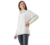Roman Originals Cosy Feel Turtleneck Jumper for Women UK - Ladies Autumn Everyday Winter Holiday Long Sleeve Soft Ribbed Cuffs Comfy Soft Warm Sweaters - Natural - Size 16