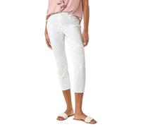 Roman Originals Cropped Jeggings for Women UK Ladies Capri Stretchy Jeans Denim Legging Cotton Summer Trouser Three Quarter 3/4 Length Pull On Cut Off High Waist Smart - Sparkly White - Size 10
