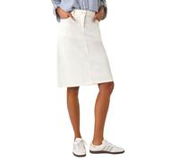 Roman Originals Denim Skirt with Pockets for Women UK - Ladies Jean Skirts Cotton Stretch Mid Wash Fitted A Line Casual Smart Work Office Knee Length Flattering Slimming - White - Size 20