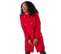 Petite Double Breasted Military Coat Roman Red 16