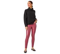 Roman Originals Faux Leather Trousers for Women UK Ladies Mat Legging Jegging Pants High Waisted Pull On Waterproof Wet Latex Imitation Coated Stretchy Jeans Tight Slimming PU - Wine - Size 12