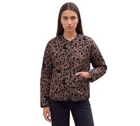 Roman Originals Floral Print Lining Cotton Quilted Jacket for Women UK - Ladies Everyday Holiday Spring Summer Round Neckline Comfy Soft Evening Vacation Work Party