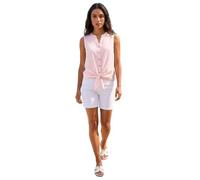 Roman Originals Floral Tie Front Blouse for Women UK - Ladies Everyday Holiday Spring Summer V-Neckline Comfy Soft Evening Vacation Work Party