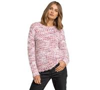 Roman Originals Fluffy Yarn Jumper for Women UK Ladies Thick Sweater Warm Cosy Chunky Knitted Pullover Winter Furry Casual Smart Textured Everyday Cuddly Comfy Soft Knitwear - Rose - Size 16