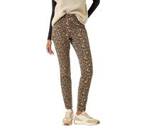 Roman Originals Jeggings for Women UK Jean Ladies Stretchy Trousers Denim Leggings High Waist Rise Pull On Skinny Straight Leg Cotton Pants Smart Casual - Leopard Animal Brown - Size 14