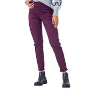 Roman Originals Jeggings for Women UK Jean Ladies Stretchy Trousers Denim Leggings High Waist Rise Pull On Skinny Straight Leg Cotton Pants Smart Casual - Plum (31 inch) - Size 18