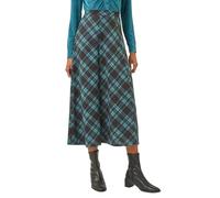 Roman Originals Jersey Skirt for Women UK - Ladies Midi Maxi Floral Animal Print Summer Spring Holiday Swing Smart Casual Work Cocktail Party Going Out Holiday Cruise - Teal - Size 12