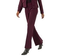 Roman Originals Jet Pocket Bootleg Trousers for Women UK - Ladies Everyday Autumn Winter Comfy Soft Evening Vacation Work Party Night Out - Wine - Size 10