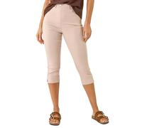 Roman Originals Lift Sculpt Shape Cropped Stretch Trouser for Women UK - Ladies Everyday Holiday Spring Summer Comfy Soft Evening Vacation Work Party - Stone - Size 18