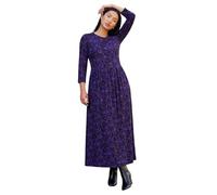 Roman Originals Maxi Dress with Pockets for Women UK Ladies Stretchy Jersey Midi Elasticated Gathered High Waist Skater Swing Fit Flare Office Work Smart Casual Boho