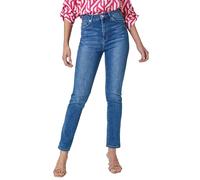 Roman Originals Mom Jeans for Women UK - Ladies Slim Leg Denim Trousers Stretch Cotton Smart Casual Pull On Straight Skinny Slim Fit Regular Cut & Curve Plus Sizes 29' - Indigo - Size 14